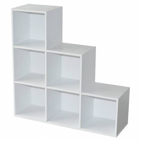 mobiloe asimmetrico 6 scomparti bianco|